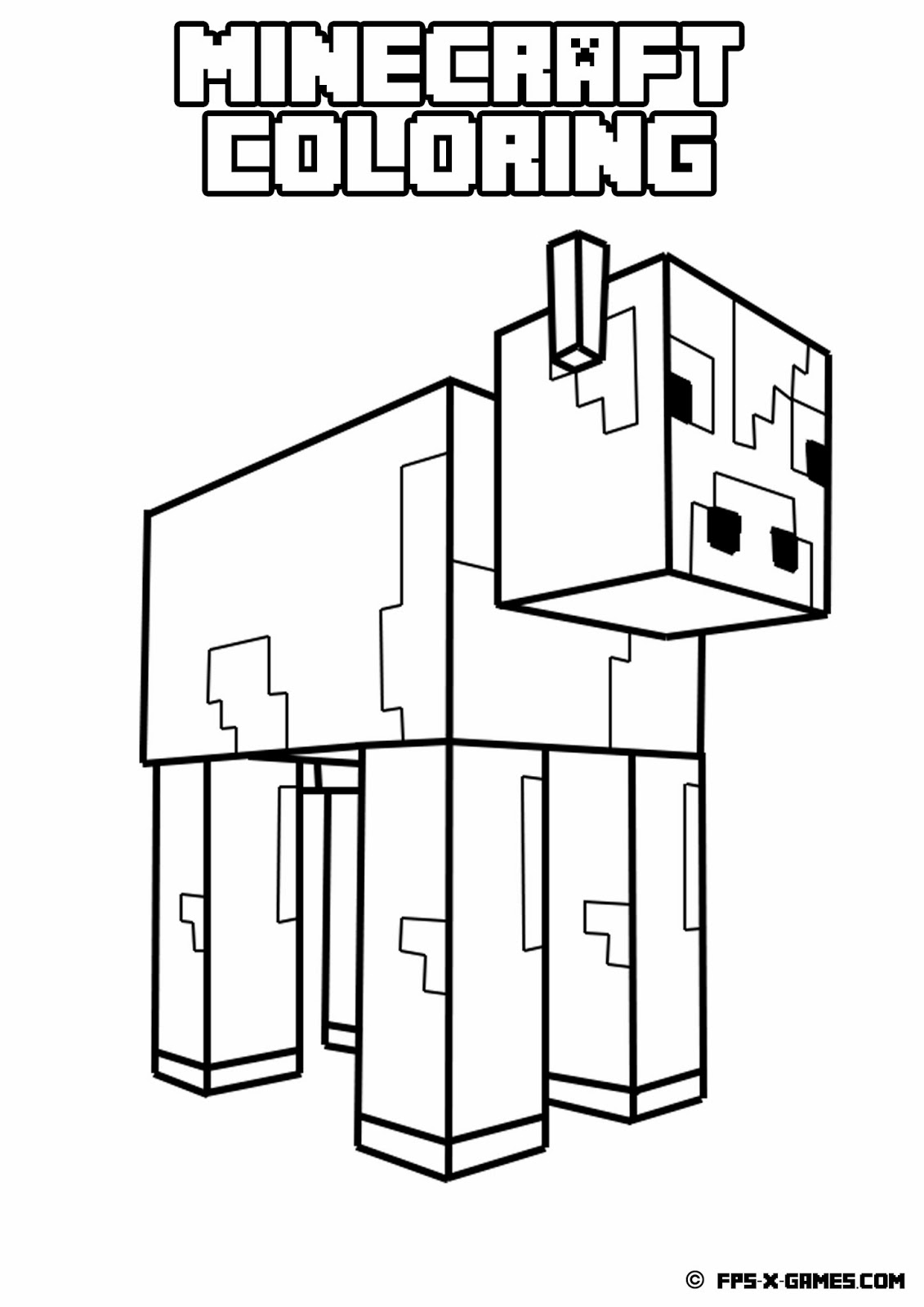 55 Minecraft Printable Coloring Page 57