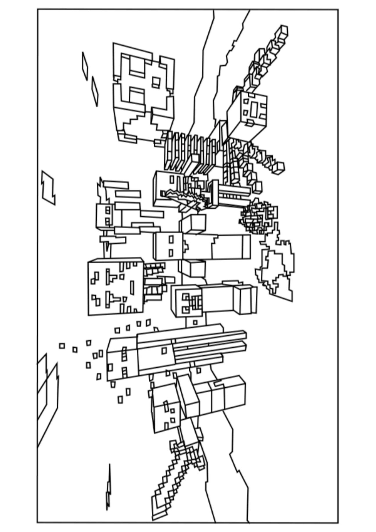 55 Minecraft Printable Coloring Page 60