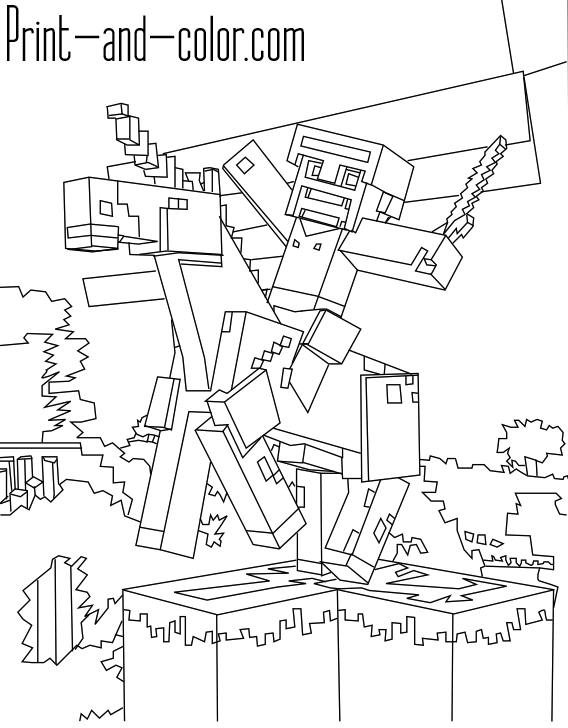 55 Minecraft Printable Coloring Page 62