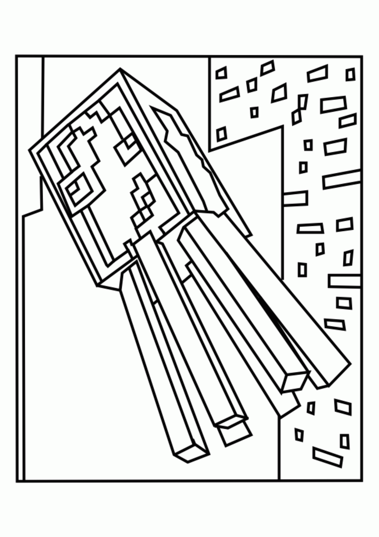 55 Minecraft Printable Coloring Page 8