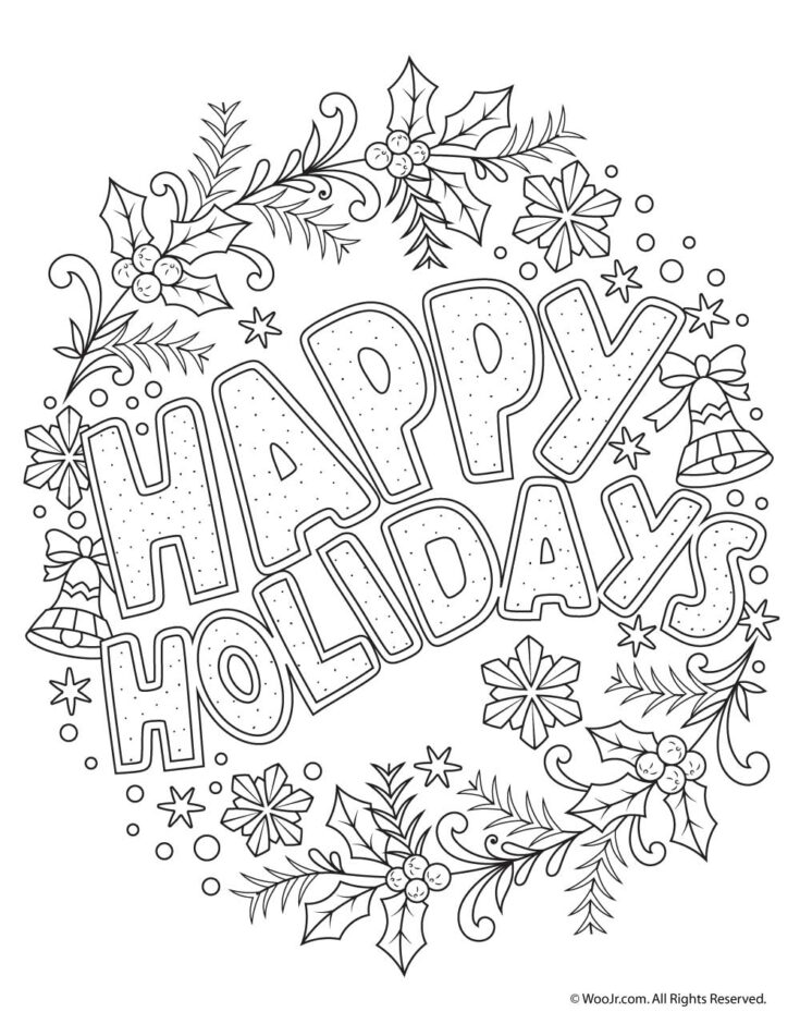 55 Printable Holiday Coloring Pages Free 42