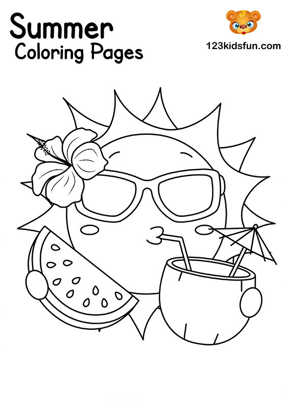 55 Printable Summer Coloring Sheets 35