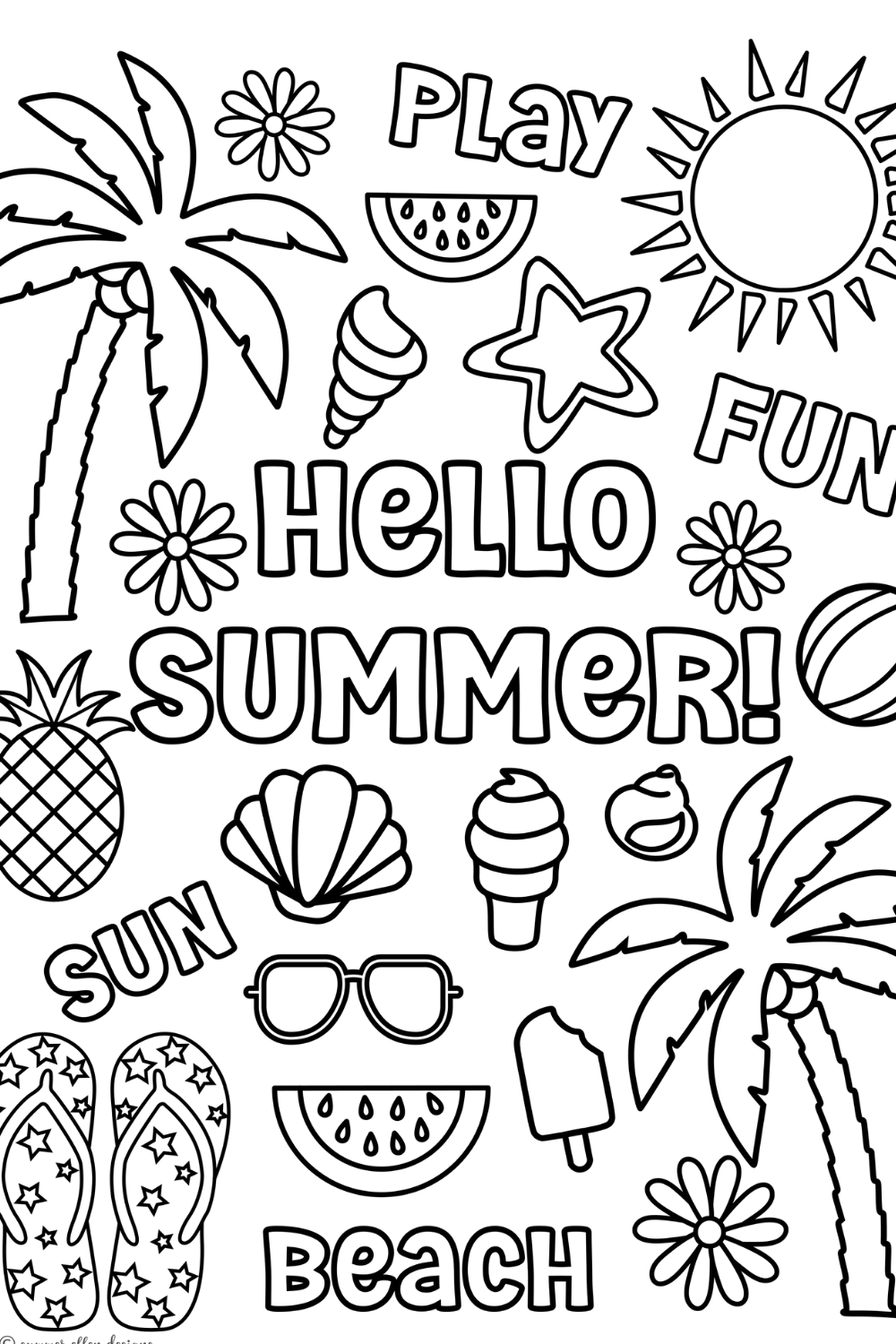 55 Printable Summer Coloring Sheets 37