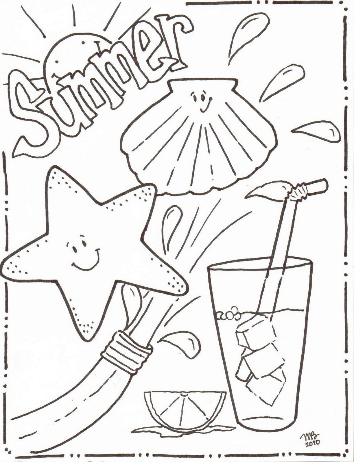 55 Printable Summer Coloring Sheets 39