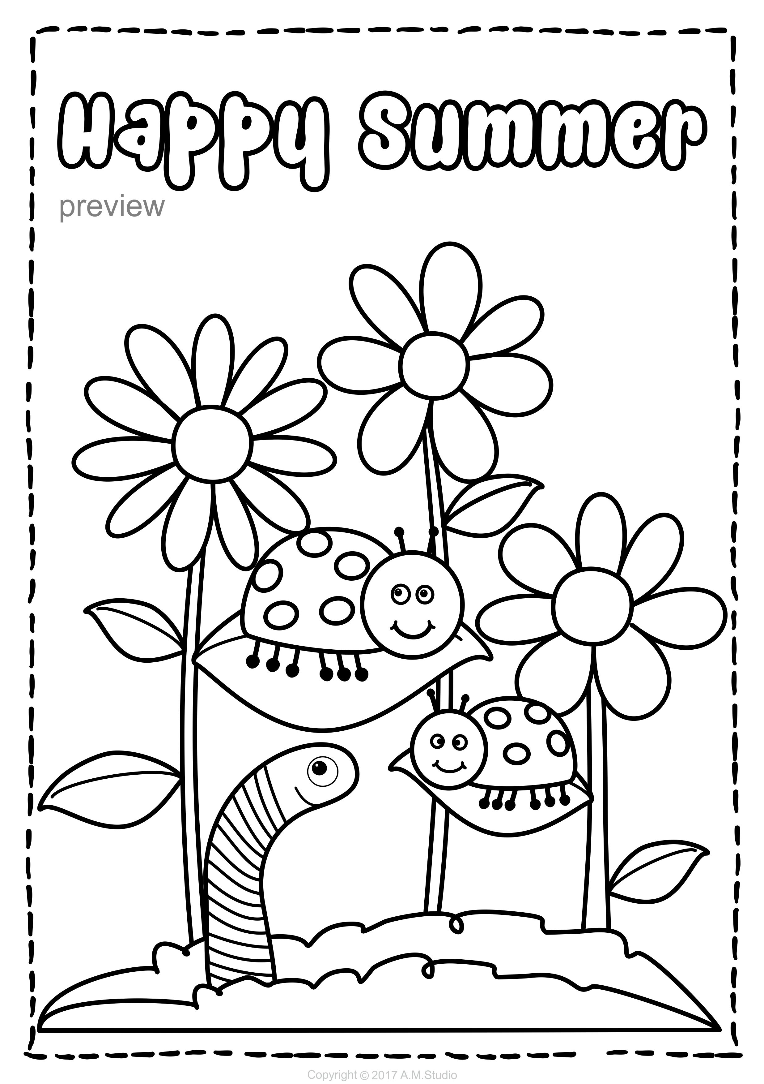 55 Printable Summer Coloring Sheets 41