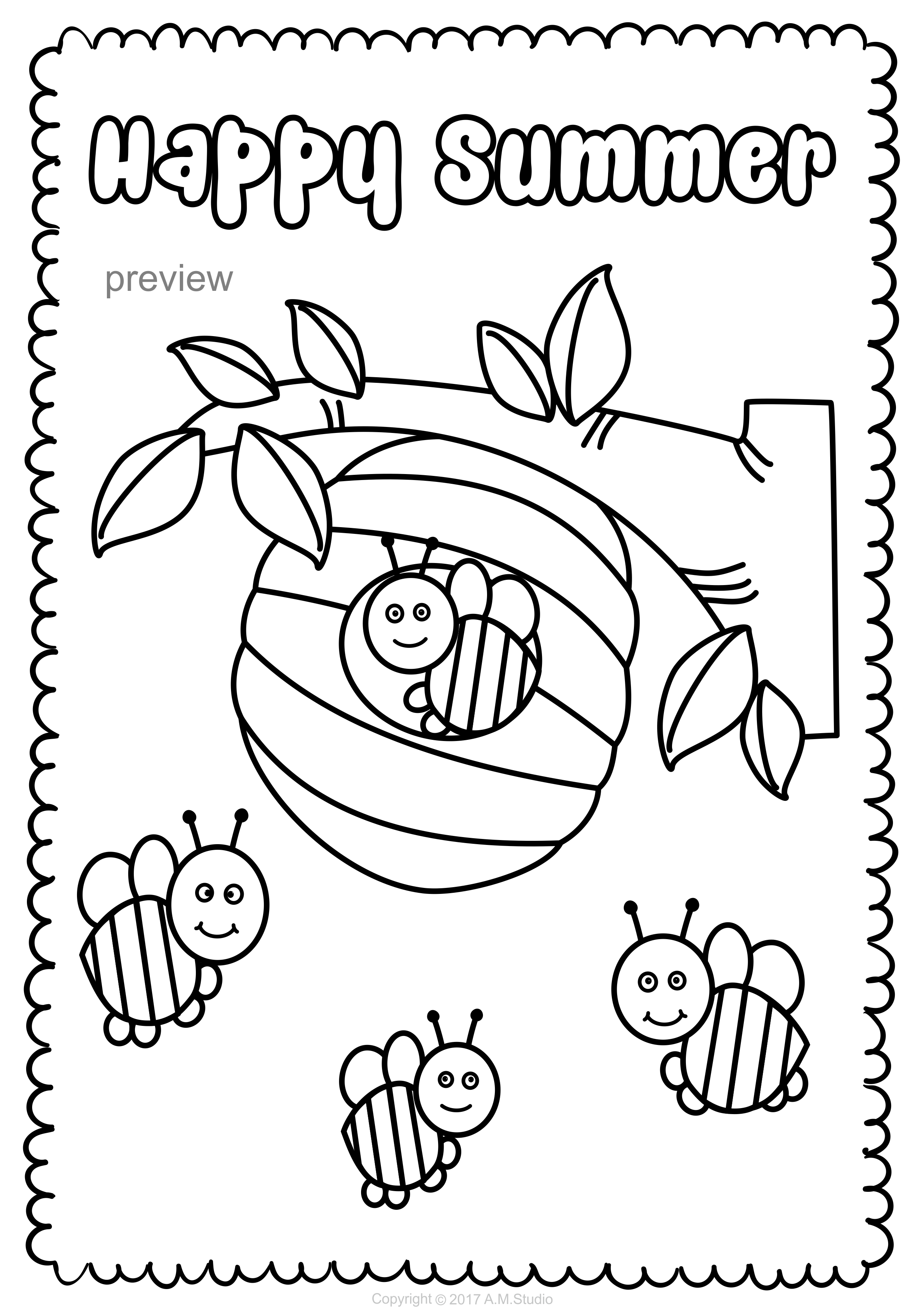 55 Printable Summer Coloring Sheets 42