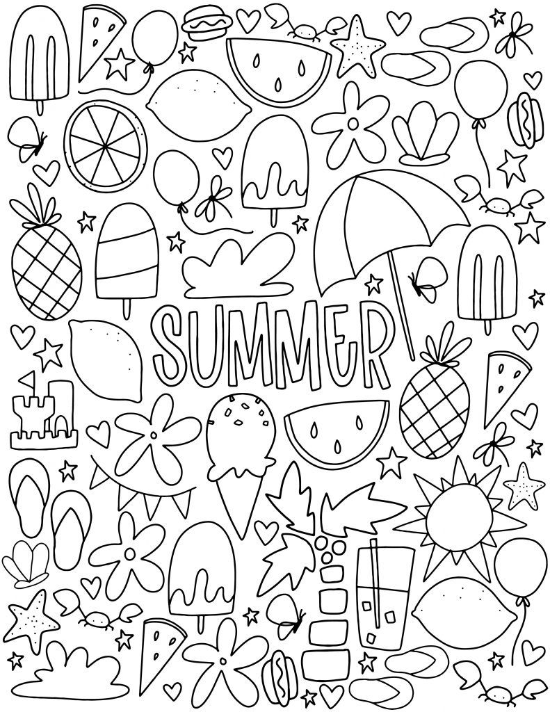 55 Printable Summer Coloring Sheets 46