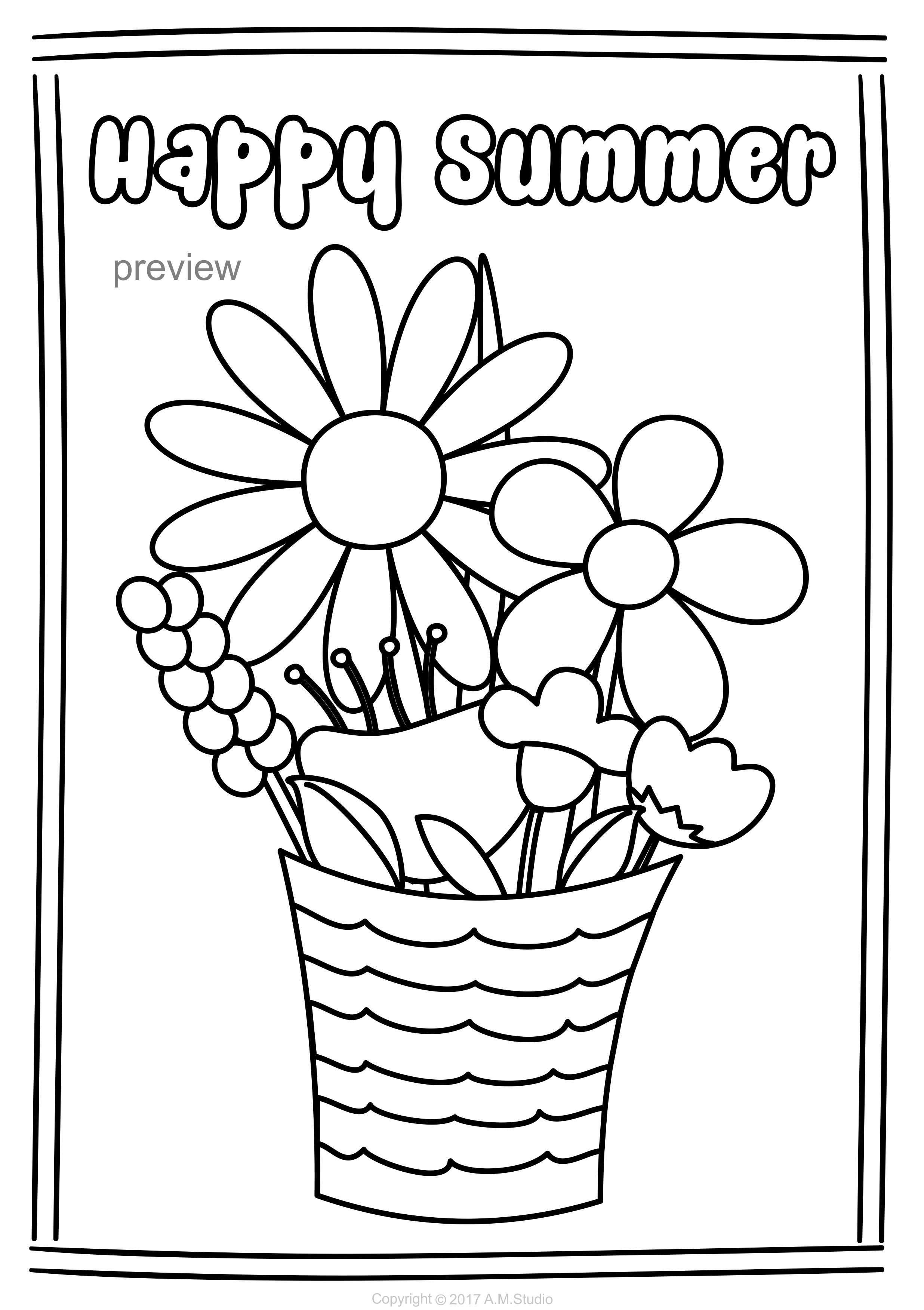 55 Printable Summer Coloring Sheets 47