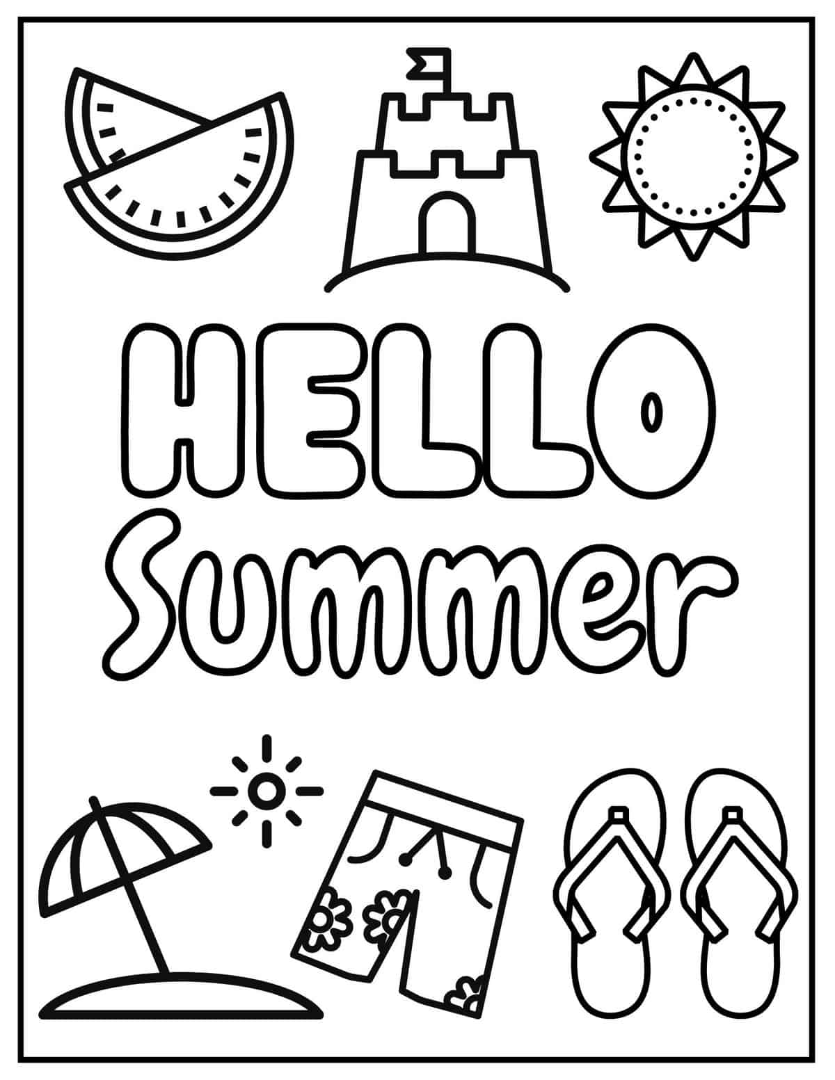 55 Printable Summer Coloring Sheets 63