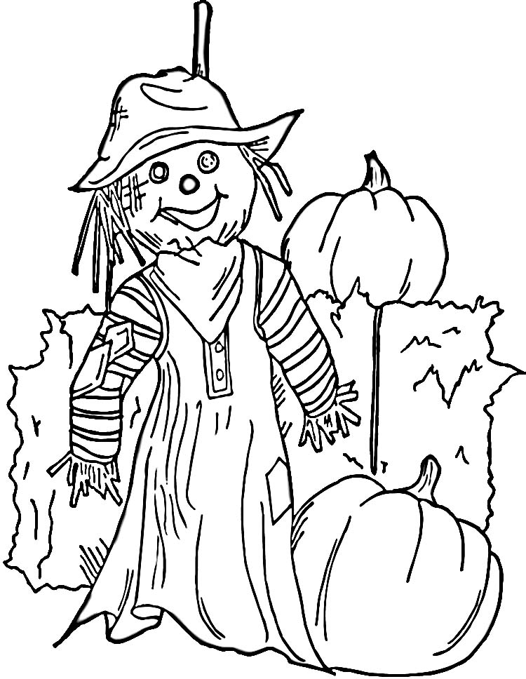 55 Scarecrow Coloring Pictures 16