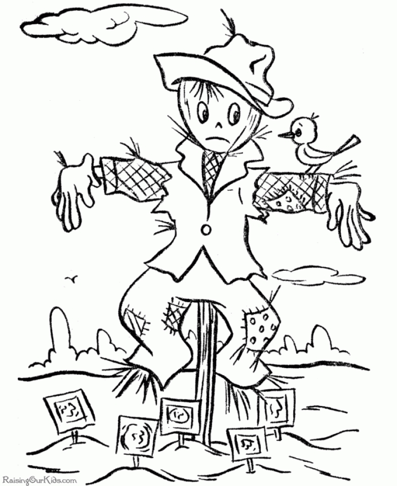 55 Scarecrow Coloring Pictures 19