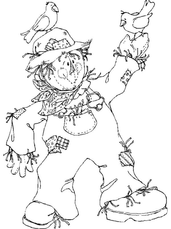 55 Scarecrow Coloring Pictures 20