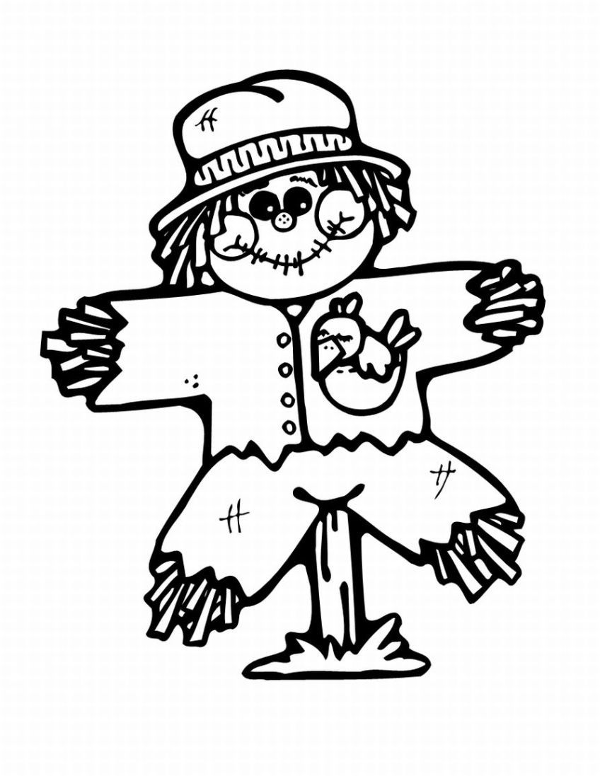 55 Scarecrow Coloring Pictures 22