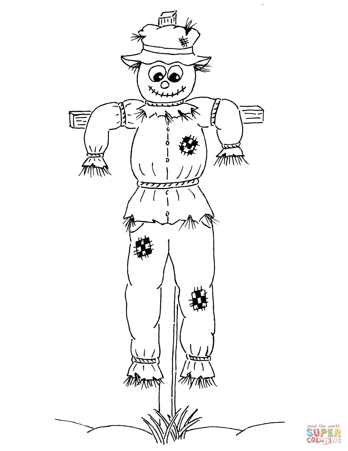 55 Scarecrow Coloring Pictures 26