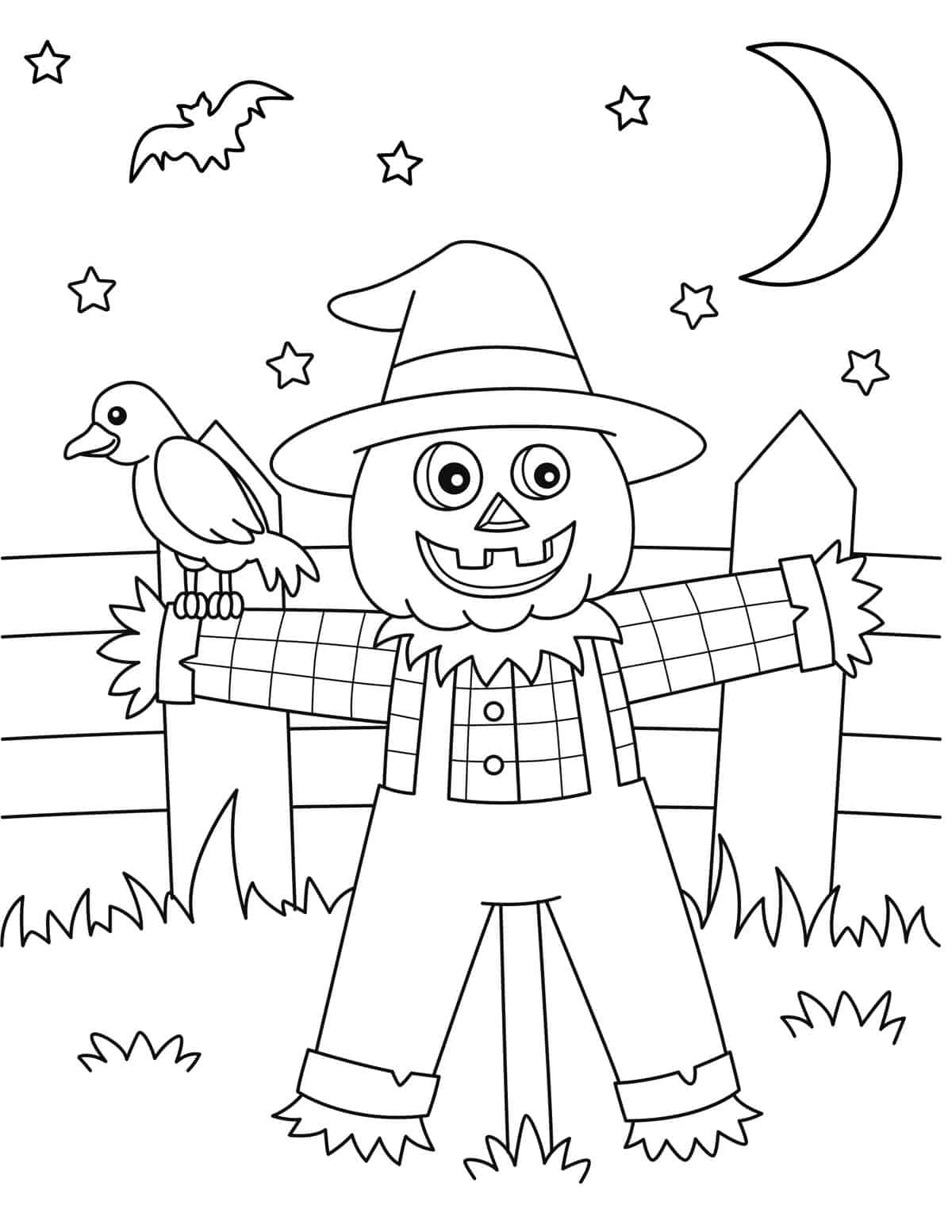 55 Scarecrow Coloring Pictures 27