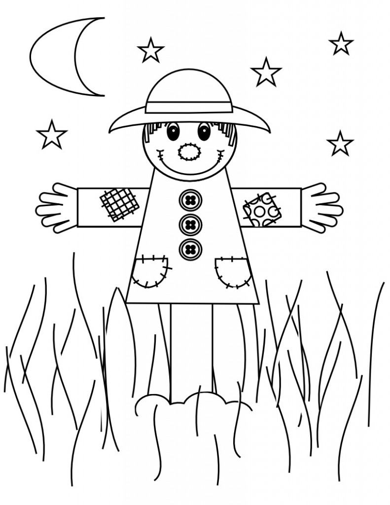 55 Scarecrow Coloring Pictures 36