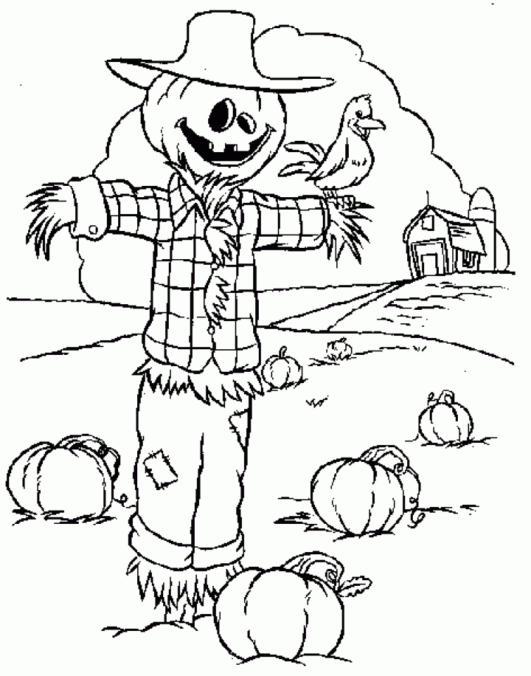 55 Scarecrow Coloring Pictures 42