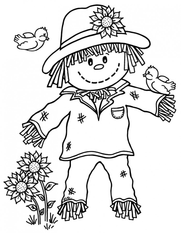 55 Scarecrow Coloring Pictures 45