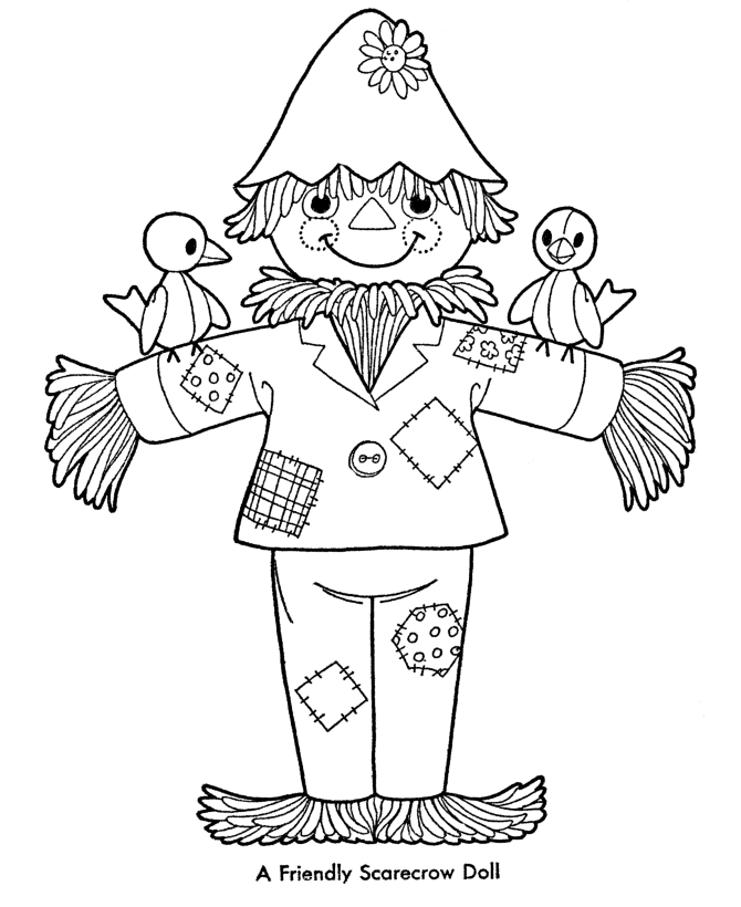 55 Scarecrow Coloring Pictures 70