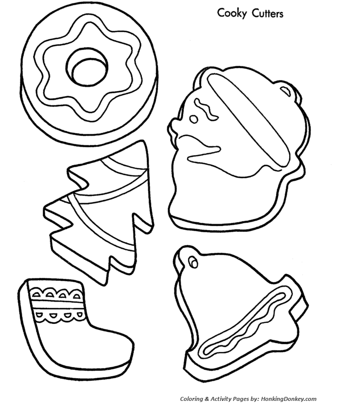 60 Christmas Cookies Coloring Page 4