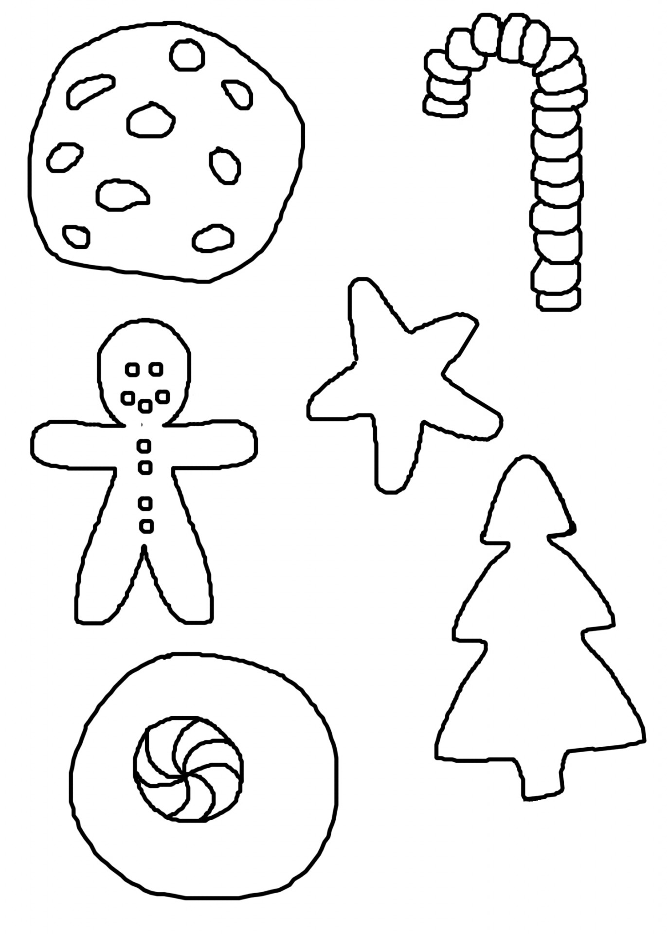 60 Christmas Cookies Coloring Page 51