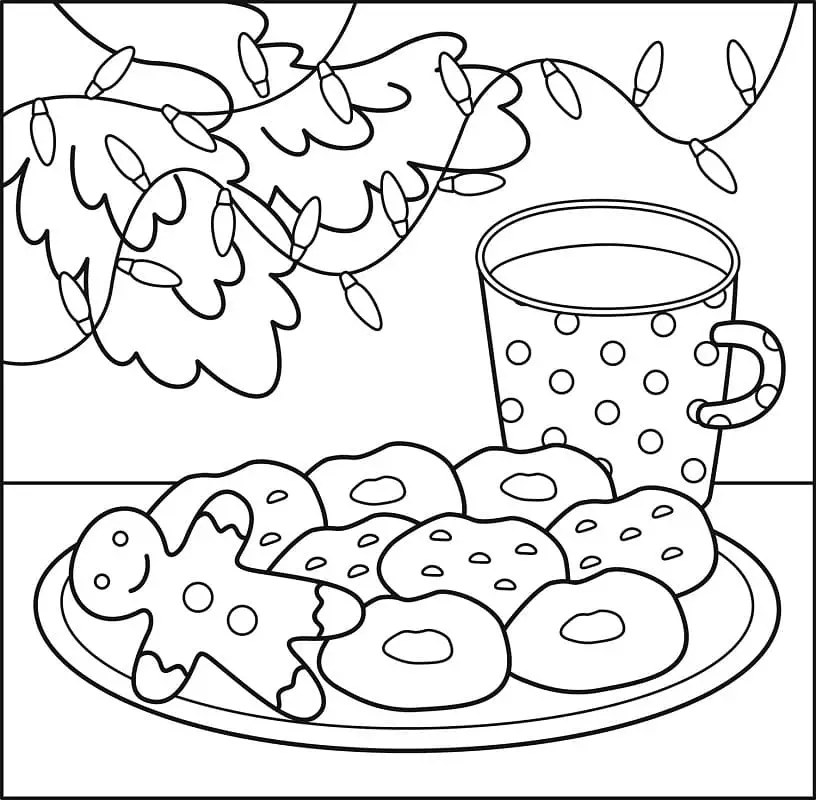 60 Christmas Cookies Coloring Page 52