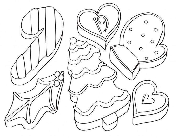 60 Christmas Cookies Coloring Page 53