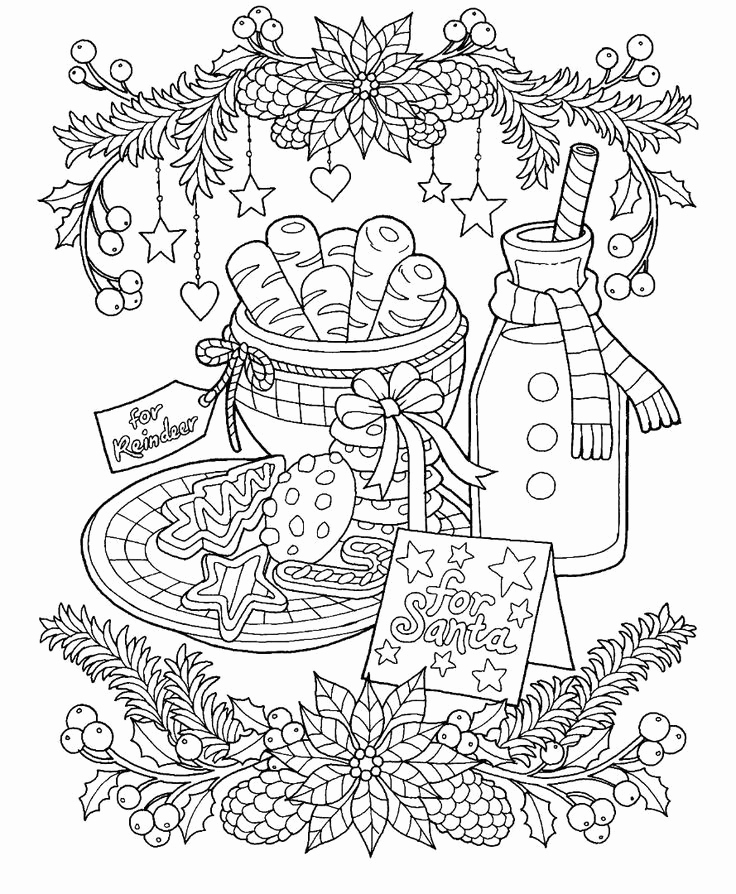 60 Christmas Cookies Coloring Page 56