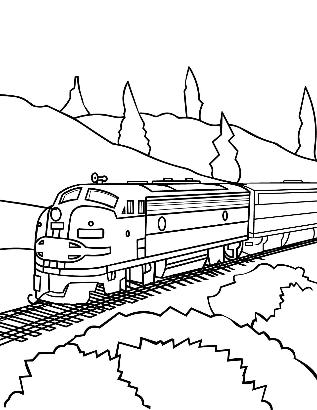 80 Free Printable Train Coloring Pages 32