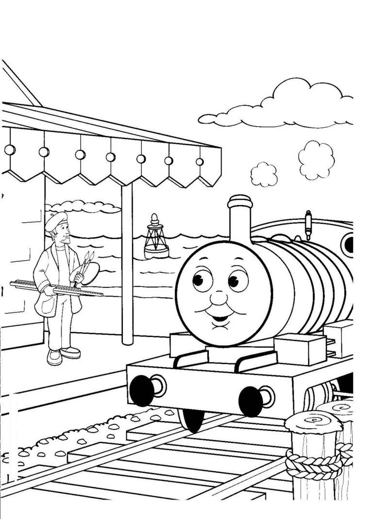 80 Free Printable Train Coloring Pages 34