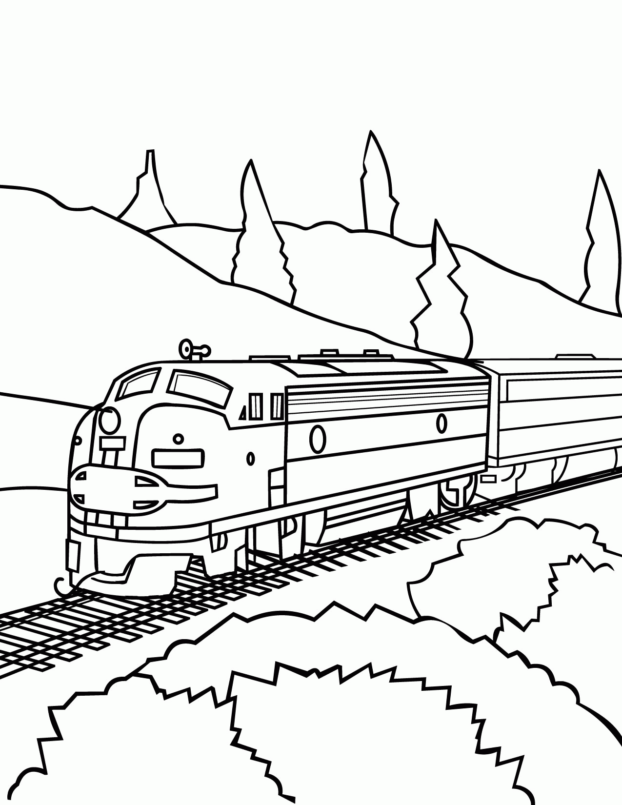 80 Free Printable Train Coloring Pages 37