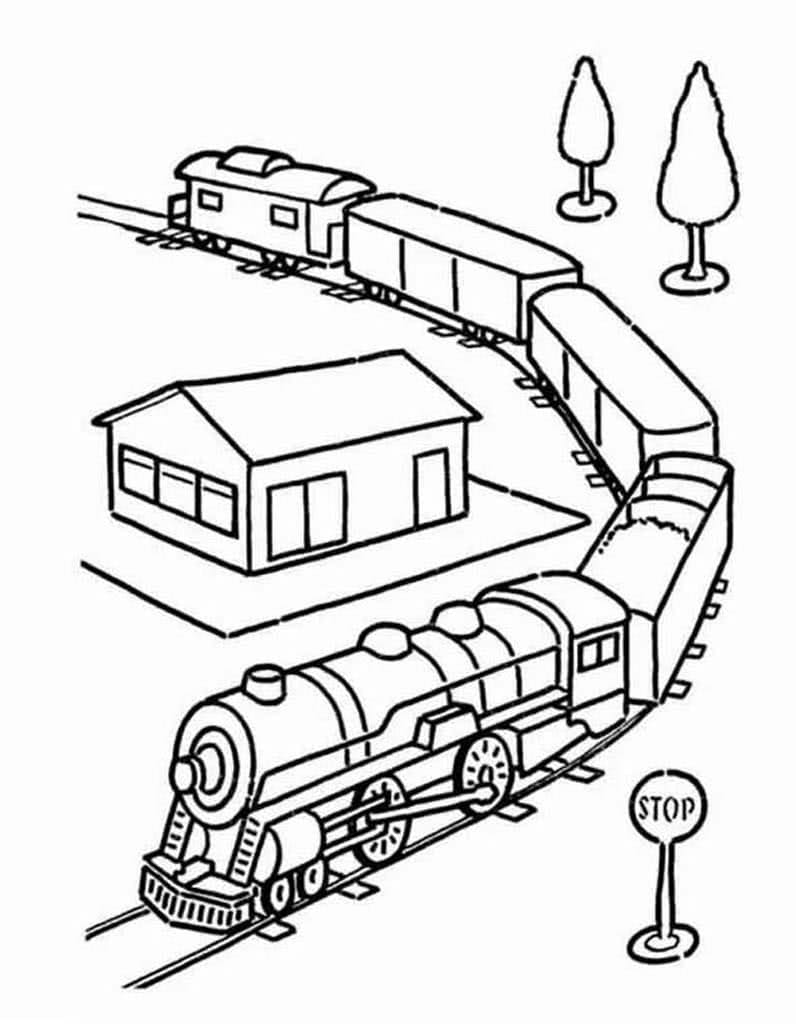 80 Free Printable Train Coloring Pages 38