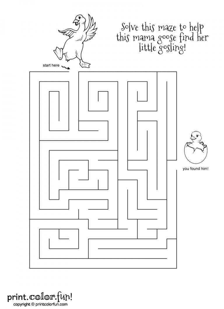 80 Printable Garden Maze Coloring Pages 10