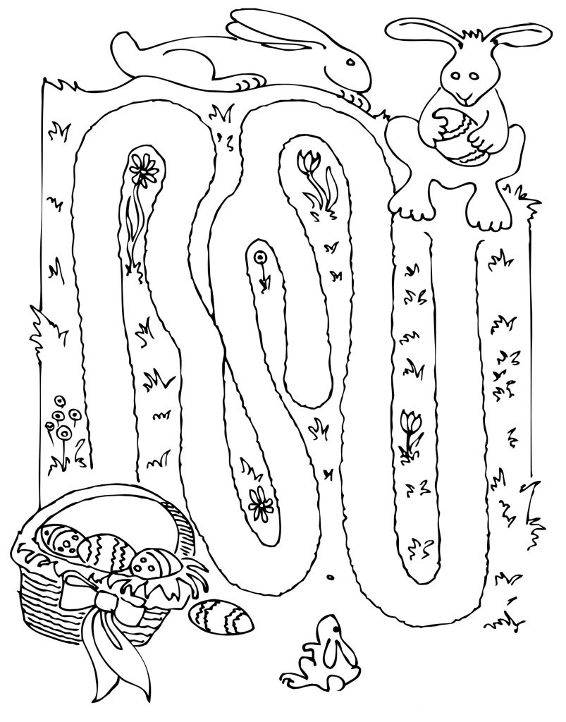 80 Printable Garden Maze Coloring Pages 38