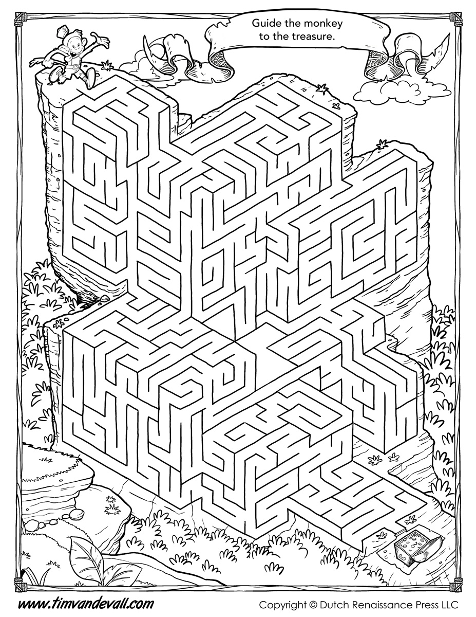 80 Printable Garden Maze Coloring Pages 43