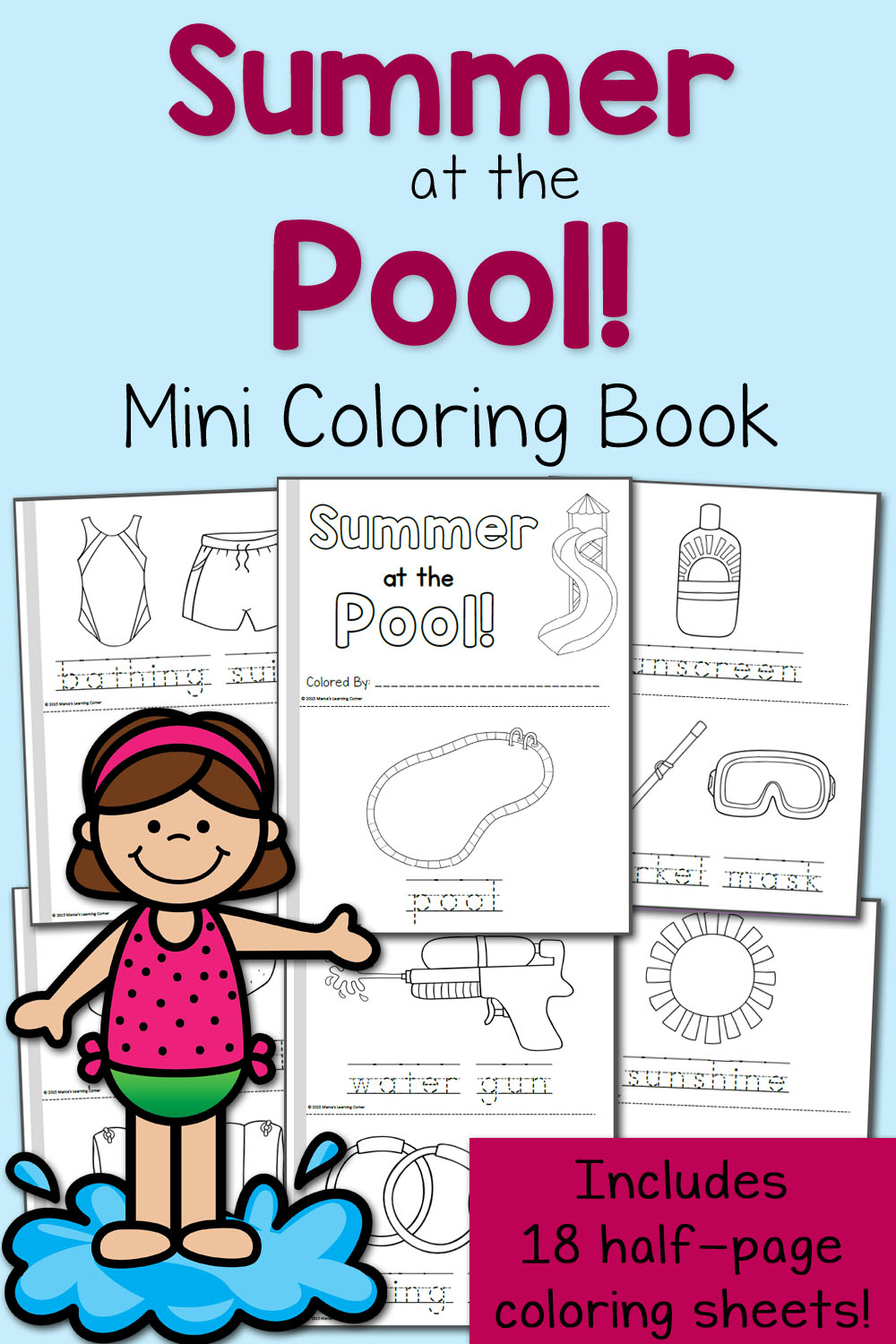 80 Printable Outdoor Swimming Pool Coloring Pages 12