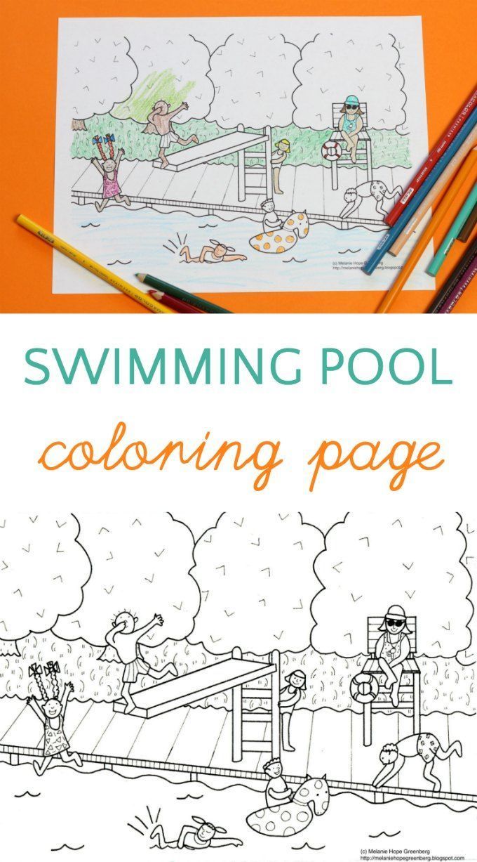 80 Printable Outdoor Swimming Pool Coloring Pages 80