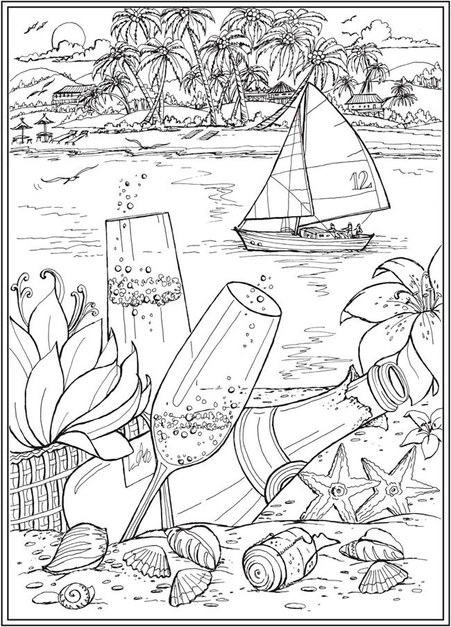 90 Printable Beach Coloring Pages 86