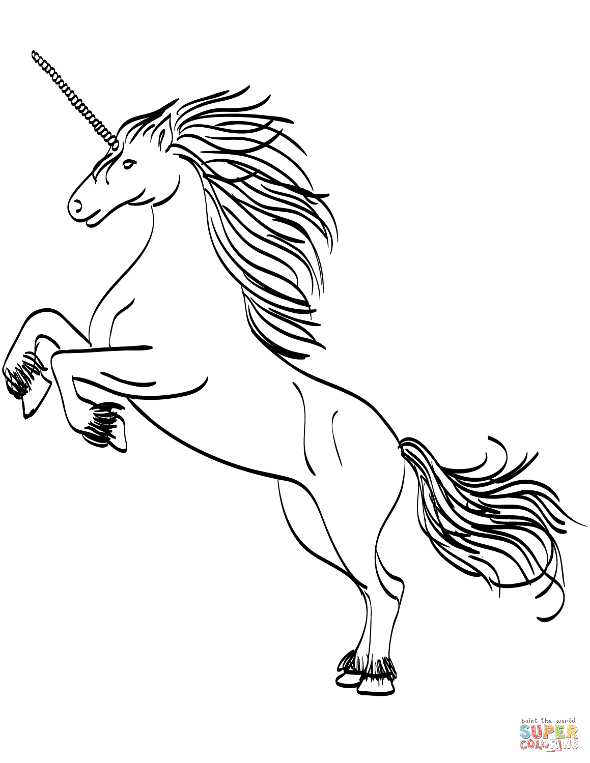 90 Printable Unicorn Coloring Printout 55