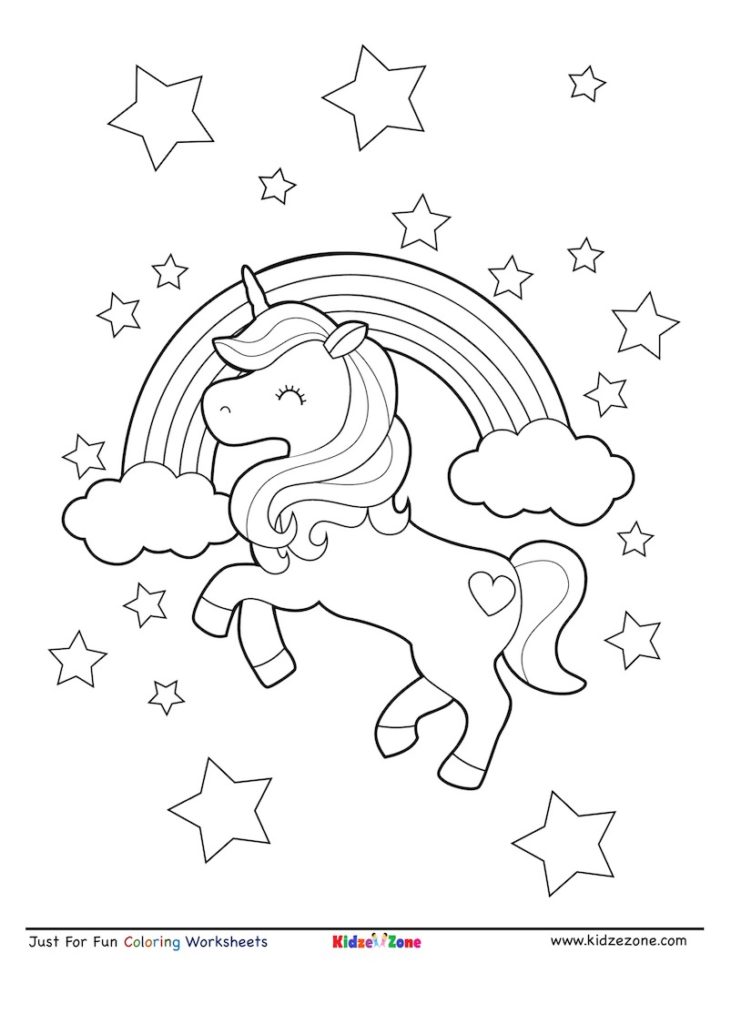 90 Printable Unicorn Coloring Printout 9