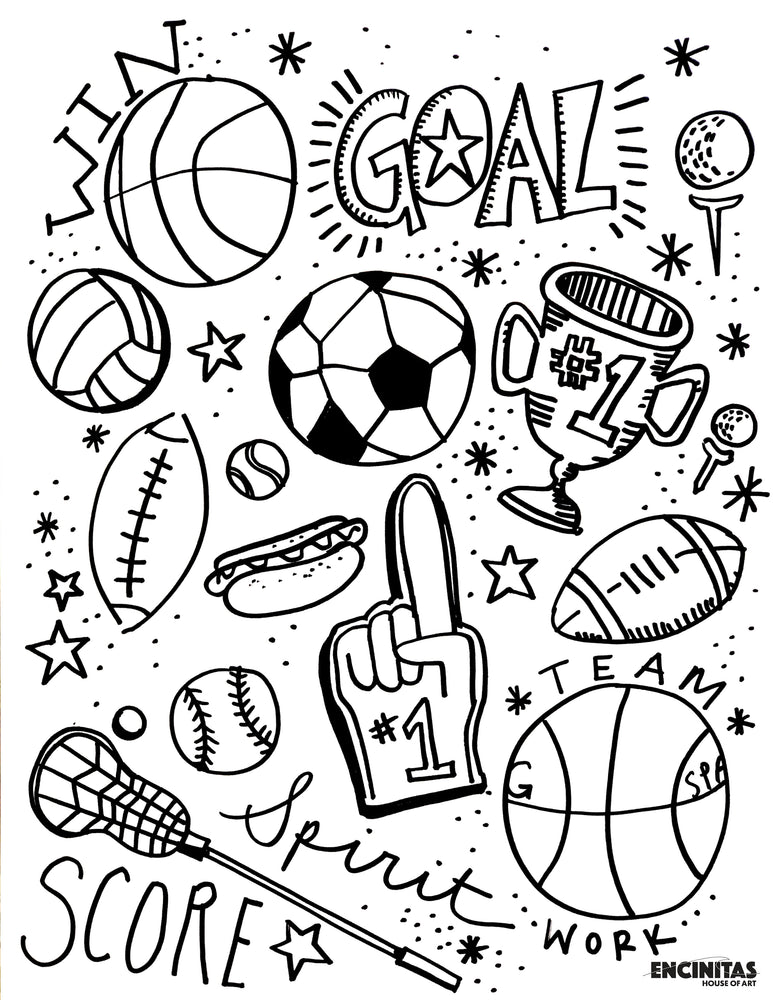 60 Coloring Pages Of Sports 11