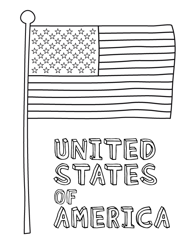 60 Printable American Flag Coloring Sheet 1