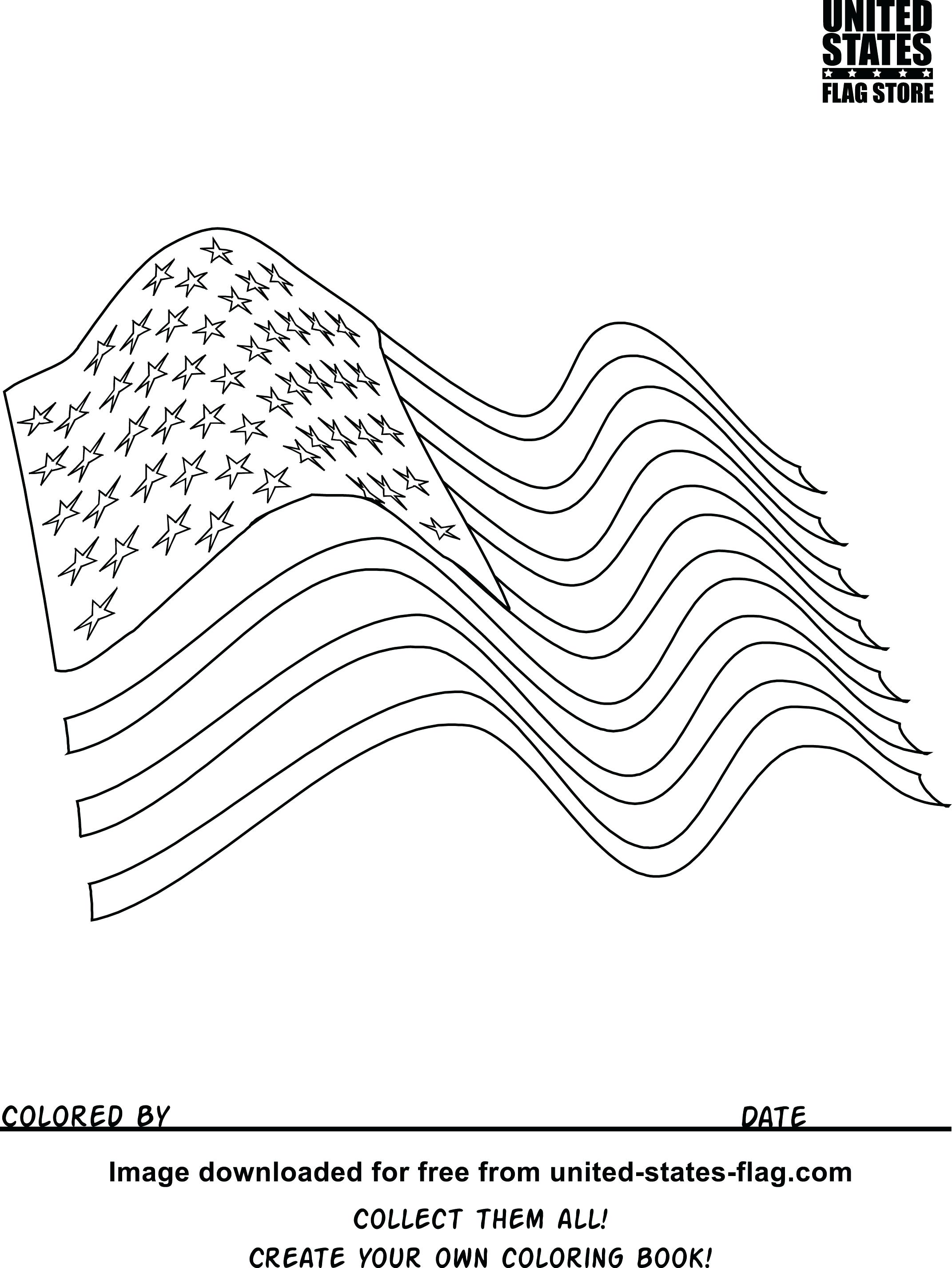 60 Printable American Flag Coloring Sheet 10