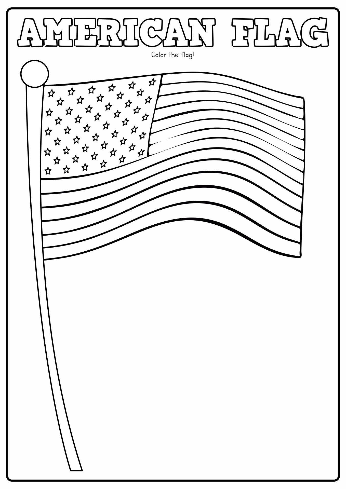 60 Printable American Flag Coloring Sheet 11