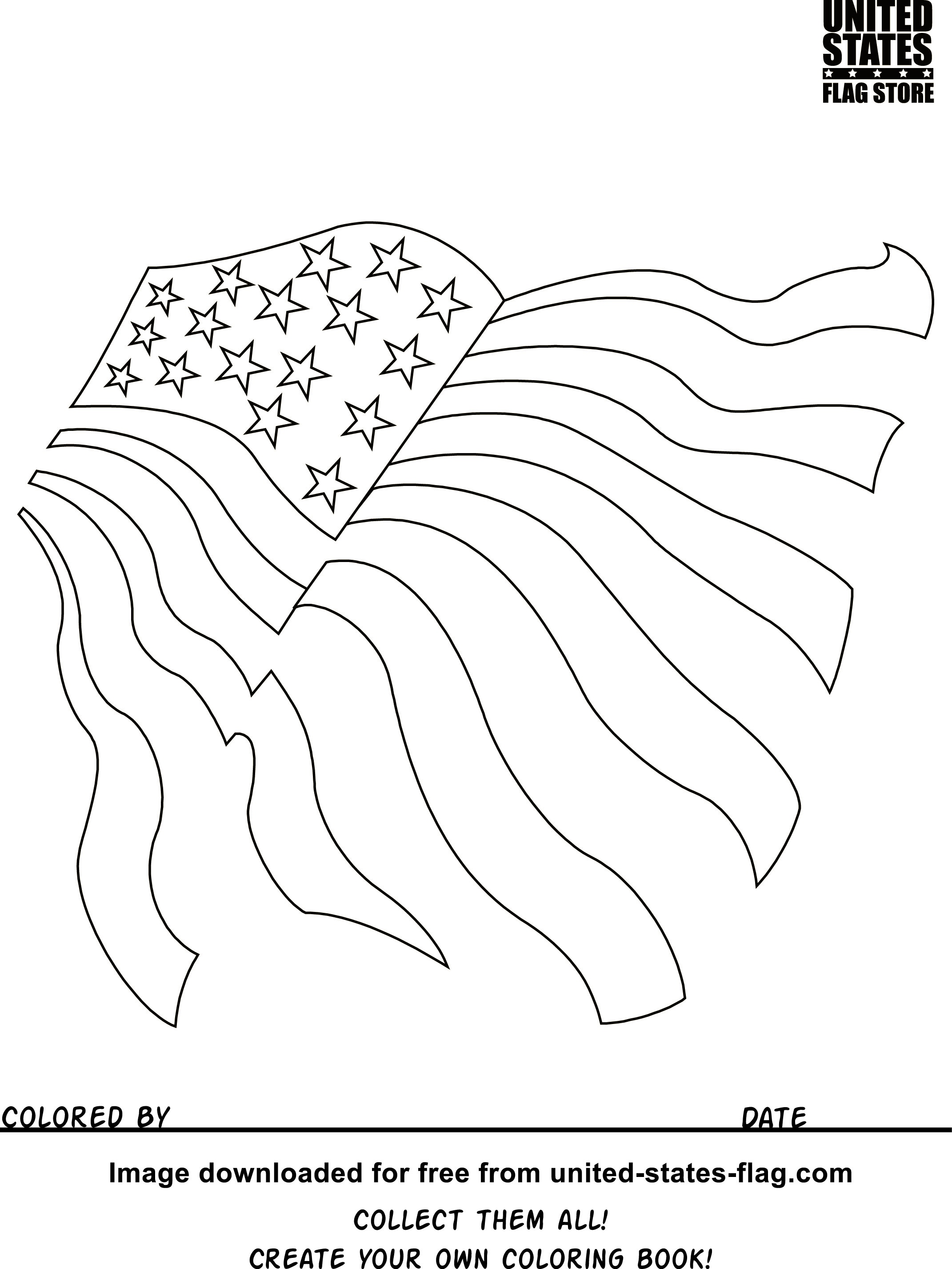 60 Printable American Flag Coloring Sheet 13