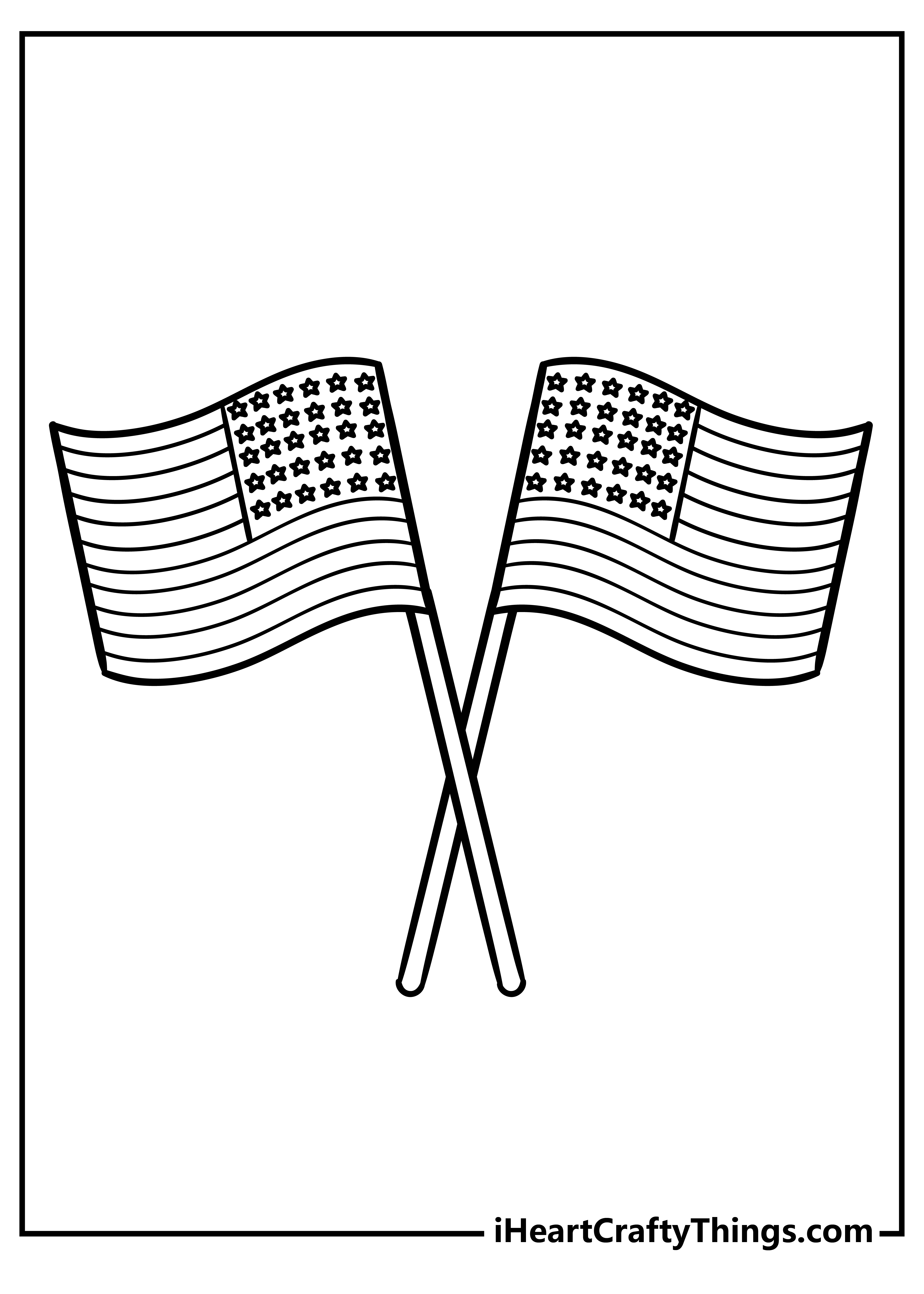 60 Printable American Flag Coloring Sheet 14