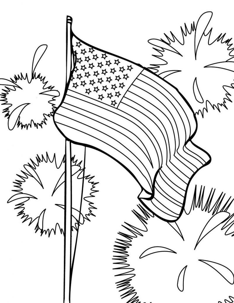 60 Printable American Flag Coloring Sheet 2