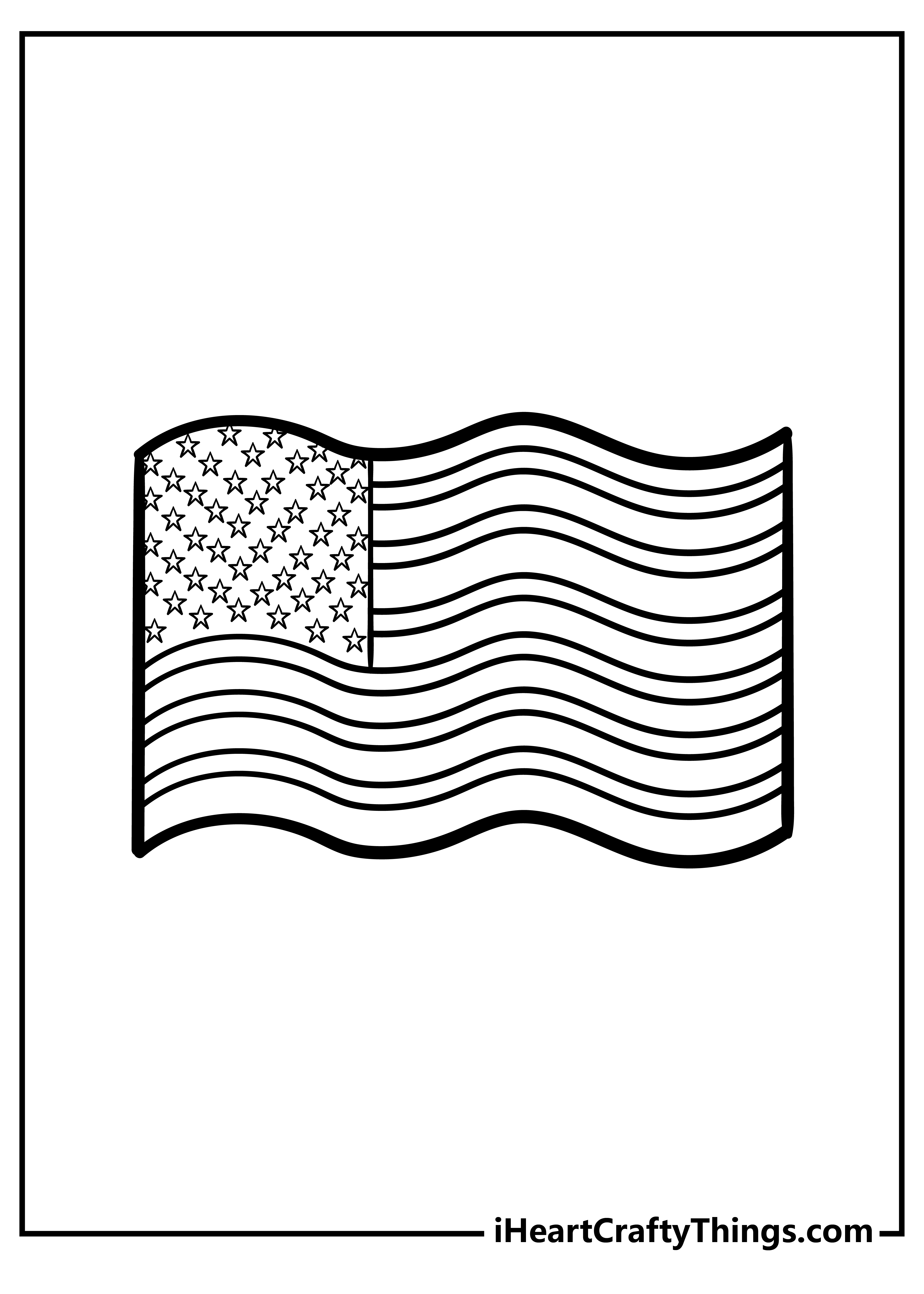 60 Printable American Flag Coloring Sheet 39