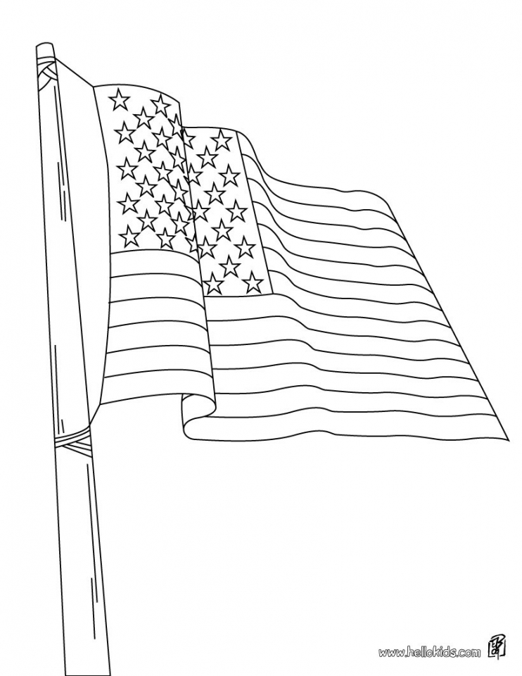 60 Printable American Flag Coloring Sheet 4