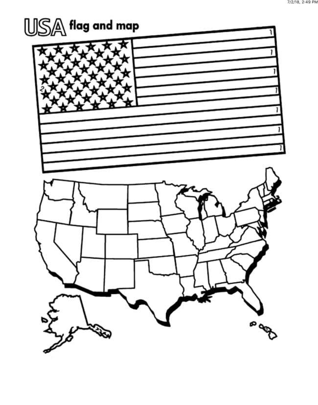 60 Printable American Flag Coloring Sheet 45